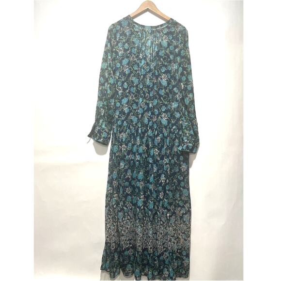 Free people Womens See it through Maxi dress Long sleeve Multicolor size M - Picture 4 of 11